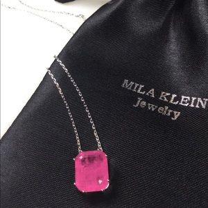 Mila Klein Pink Fusion Stone Necklace